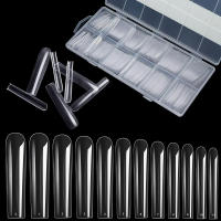 240Pcs Uñas Postizas Cuadradas Extra Largas Y Claras Para Uñas De Acrílico Profesionales Uñas De Acrílico Tapered XXL Uñas Postizas Rectas - details 1