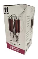 Set Premium de Cocina: Abrebotellas, Abrelatas, Cortapizzas, Cuchara y Pelador con Soporte - details 2