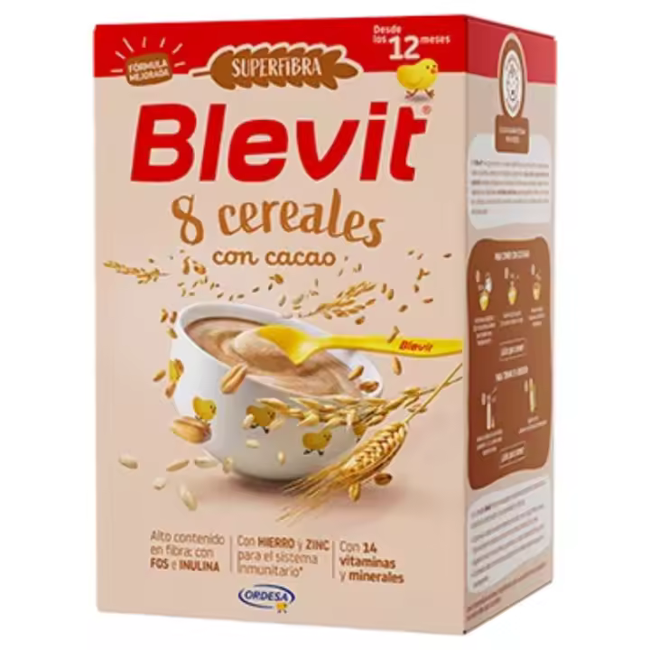 Blevit Superfibra 8 Cereales Con Cacao 500g - 1