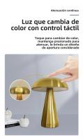 Lámpara De Noche En Forma De Honguito LED Recargable Para Decoración De Dormitorio Oficina Mesa Restaurant Hotel Bar Iluminación Dimmable - details 3