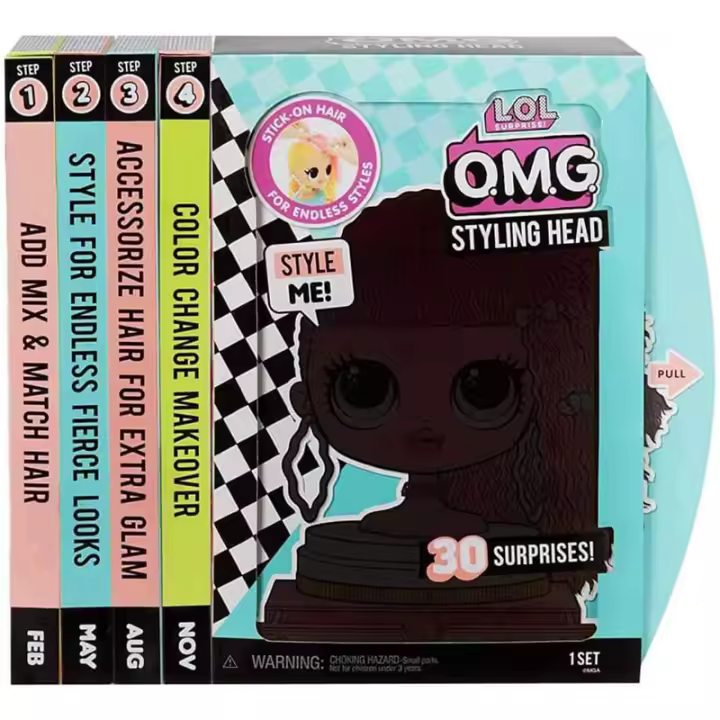 LOL Surprise OMG Styling Head - Busto LOL para peinar con 30 sorpresas - 1