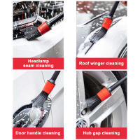 Kit De Limpieza Para Coche 5 Piezas Escobillas De Detalle Para Automóvil Herramientas De Limpieza De Tablero Accesorios De Salida De Aire - details 2