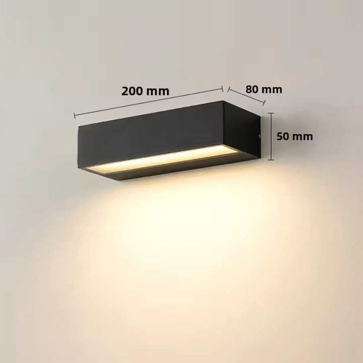 Lámpara De Pared LED 12W 18W 30W Impermeable Para Exterior Iluminación De Puerta De Porche Decorativa Para Jardín Y Courtyard Material De Aluminio - 1