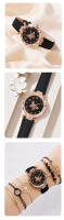 Reloj De Mujer Minimalista Y Atmosférico Con Correa De Cuero Y Mariposa Movimiento Cuarzo Estilo Casual Y Moda - details 3
