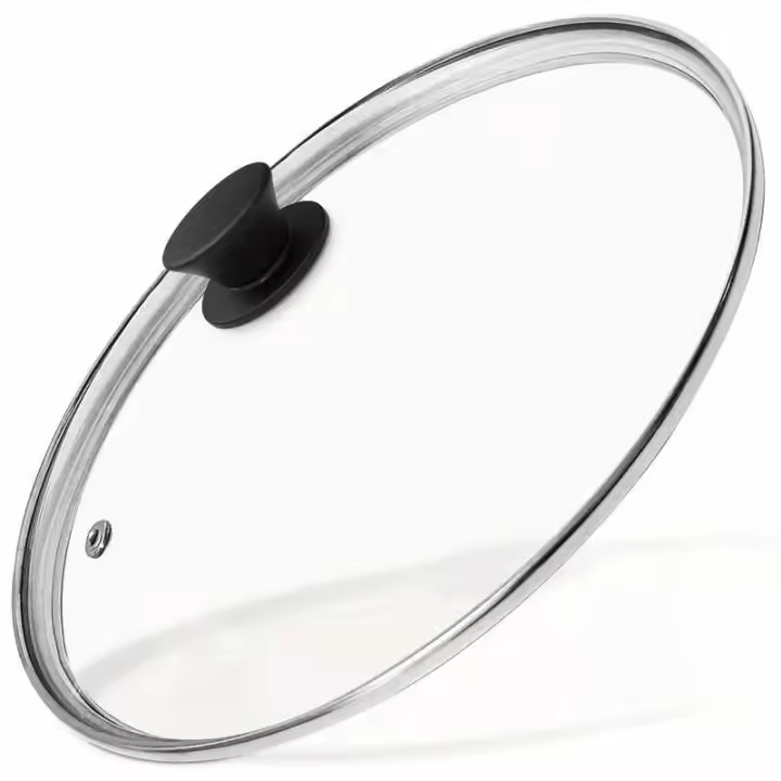 CHEFZOCO Tapa de Cristal para sarten, Tapa de Vidrio Multiusos, Tapadera de Cristal para Olla, Tapa de Cristal con Mango, Tapa Cacerola, Resistente Altas temperaturas, Apto para 22 cm - 1