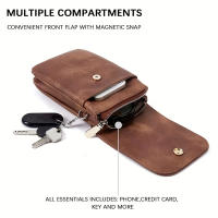 Bolso Bandolera De Cuero PU Minimalista Y Moda Para Mujer Bolsa De Teléfono Móvil Diseñadora Bolsa Pequeña De Hombro Sencillo - details 12