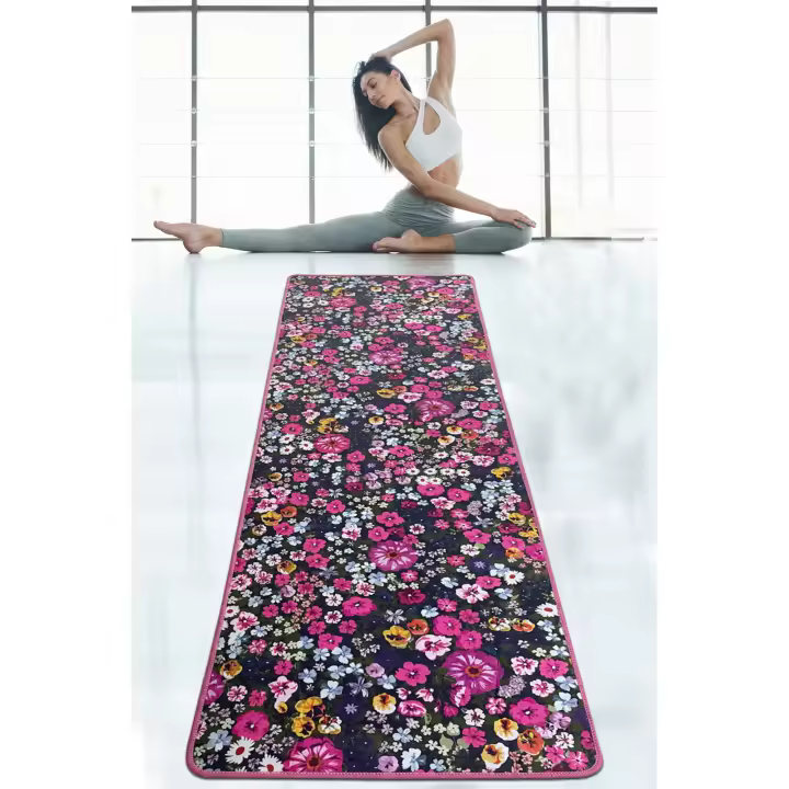 Alfombra de yoga flores - 1