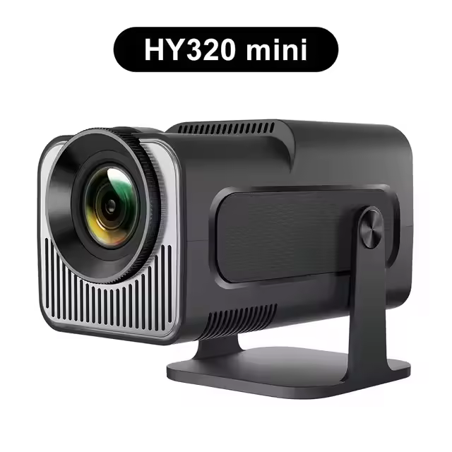 Proyector HY320 Mini 4K Android 11 Dual Wifi6 300ANSI Allwinner H713 BT5.0 1080P 1280x720P Para Cine En Casa Y Exterior Con Altavoz Integrado Y Corrección De Keystone Automática - 1