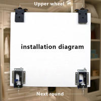 Kit De Ruedas Para Puerta Deslizante De Armario Top/Bottom Side-mounted Hanging Sliding Pulley Open Wheel Para Armario - details 14
