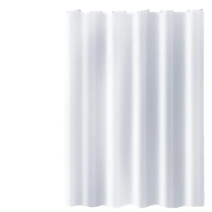 Cortina de Ducha Blanca hecha de Tela impermeable Y a prueba de Moho, lavable a Máquina, con 12 Ganchos y dobladillo inferior ponderado, 180x200cm - 1