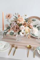 Juego De Flores Artificiales Rosa Nude Para Novia Decoración De Boda Interior Y Exterior DIY Centros De Mesa - details 2