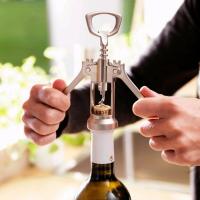 Abreventanas De Acero Inoxidable Para Vino Tipo Alas Sommelier Herramienta De Apertura De Botellas Con Retirador De Tapa De Vidrio - details 0