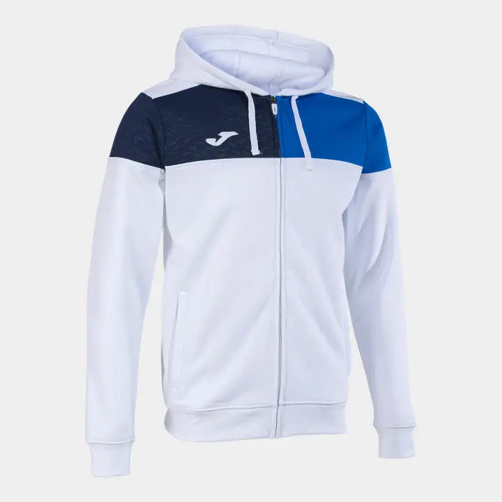 Chaqueta Capucha Hombre Joma Crew V 103087 Blanco Royal Marino 207 Confortable - 1