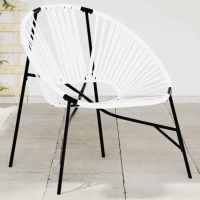 vidaXL Silla de jardín con forma de huevo de ratán sintético en color Negro/Negro y naranja/Negro y gris claro y más | cómodas modernas ergonómicas para comedor cocina salón hogar - details 3