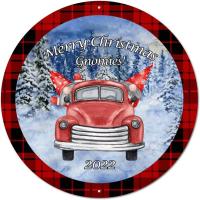 Merry Christmas Retro Placa De Metal Redonda Para Decoración De Pared Del Café Bar Garage Cocina Jardín Material De Hierro Antiguo - details 5