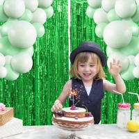Juego De 1 Pieza De Cortina De Foil Dorado De 9.8 Pies Para Fondo De Fotografía De Cumpleaños Decoración De Fiesta Streamers De Aluminio - details 26