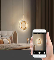 Lámpara Colgante Larga De Línea Moderna Y Sencilla Para Dormitorio Y Sala De Estar Decorativa Metal LED Fuente De Alimentación AC 90-260V - details 6