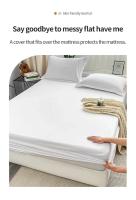 Sábana Ajustable De Color Sólido Premium Ultra Suave Tejido De Sateen Para Noches Cálidas Hipoalergénica Y Fácil De Limpiar Ropa De Cama - details 1