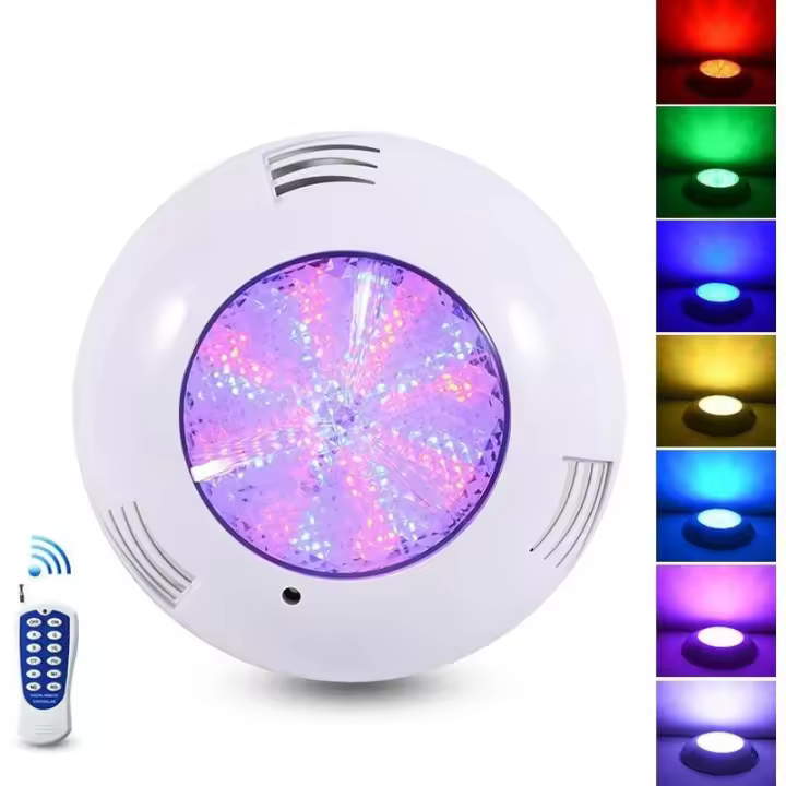Ulisem Proyector LED para Piscina, Lámpara de Piscina RGB Extraplana de 35 W Regulable LED Sumergible Cambiante de Colores con Control Remoto, Ángulo de Haz de 140 °, IP68 a Prueba de Agua, 12 V CA - 1