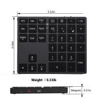 Teclado Numérico Portátil SeenDa Con Retroiluminación RGB Bluetooth Recargable 34 Teclas Estilo Delgado Para Entrada De Datos - details 4