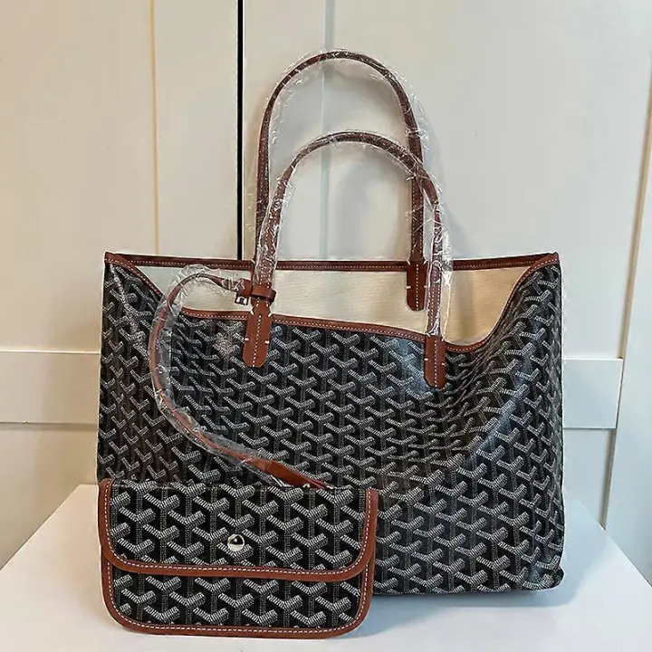 Bolso de mano de cuero de la PU de las mujeres Bolso de hombre portátil de gran capacidad Impermeable - 1