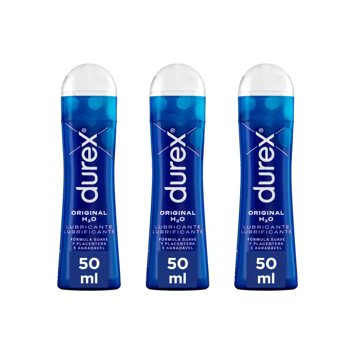Durex - Lote Set 3x Lubricantes Original H2O 50ml, Suave y Placentero, Sexo Seguro - 1