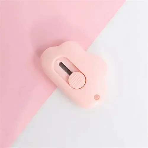 Cuchillo De Utilidad Portátil Mini Con Diseño De Conejo Y Nube Cortador De Papel Para Oficina Suministros De Corte Con Hoja De Acero - 1