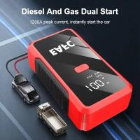 Arrancador portátil de batería de coche de 1200 A/600 A, dispositivo de arranque para baterías de emergencia de 12 V, 4,0 L y 2,0 L - details 0