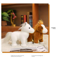 Juguete De Peluche Realista De Caballo Simulación Animal De Peluche Para Decoración Del Hogar Y Regalo De Cumpleaños Para Niños Color Marrón Blanco Negro - details 14