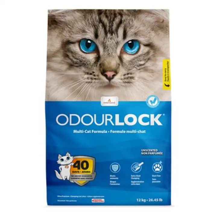 Intersand Odourlock Sin Perfume Arena Aglomerante Para Gatos 12 Kg - 1