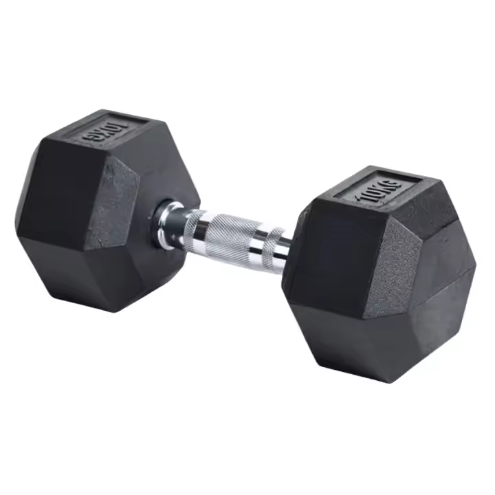 STARLEY-Mancuerna de goma hexagonales para hombres y mujeres, equipo de gimnasio familiar1x,2.5kg. 1x5kg,1x 7.5kg.1x12.5kg.1x15kg - 1