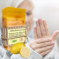3 Jabones Artesanales Naturales de Limón. Pieles Grasas, Luminosidad, Antiséptico, Acné, Minimiza Manchas. Hecho a mano en España. Pumarshop Cinnia Natura. - details 3