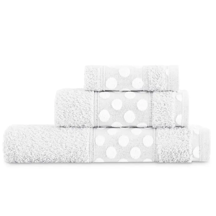 Vipalia Juego de Toallas de Baño 3 Piezas: Tocador, Lavabo y Sabana. 450 gr Algodón. Modelo Lunares - 1