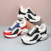 Zapatillas De Deporte Para Mujer Con Plataforma Y Tacón Air Cushion Transpirables Y De Altura Interior Blancas Para Caminar - details 0