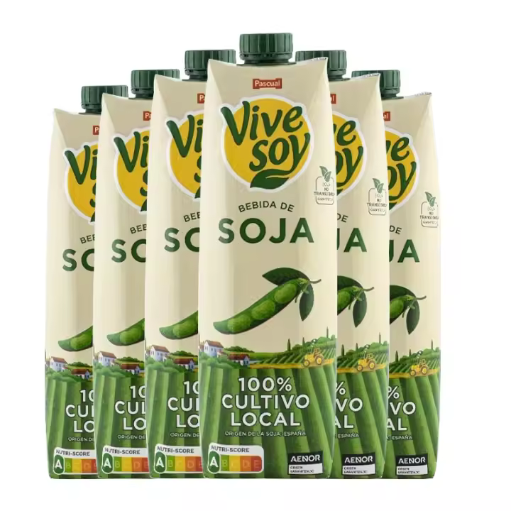 Bebida de soja Vivesoy 1 litro pack 6 bricks - 1