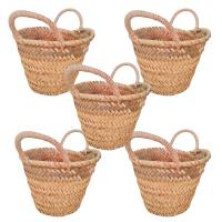 SET 4 Cestas Mini para Eventos Medidas 23 x 20 x 15 cm Palma Natural ,Mini Bolso Niña de Arras - details 2