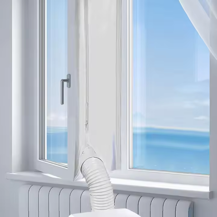 AirLock Sello de Ventana para aire acondicionado portátil, 400 cm de Tela flexible - 1