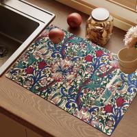 Mantel De Cocina Absorbente William Morris Antideslizante Y Hidratante Para Tazas Y Platos Tamaño Variado Material Poliéster Y Algodón - details 11