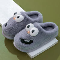 Nuevos Pantuflas De Hombre Invierno Dibujos Animados Divertidos Suela Suave Antideslizante Plataforma Pantuflas De Terciopelo Cálido Para Interiores Casual Algodón Zapatos Para El Hogar - details 4