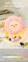 Lámpara De Noche En Forma De Donut Lindo 1PC Luz LED De Silicona Portátil Dimmer Recargable Accesorio De Escritorio Para Dormitorio - details 2