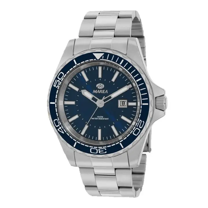 Reloj Marea Hombre Plateado y Azul Analógico B36181/2 - 1
