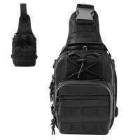 Bolsa de pecho para hombre de gran capacidad Oxford bolsa de pecho impermeable con correa de hombro ajustable negro tamaño libre W - details 0