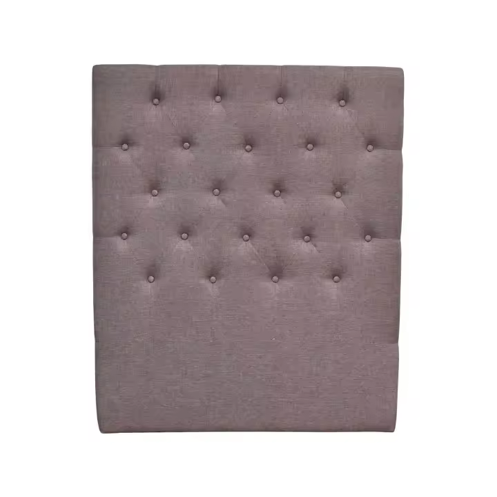 Habitat y Jardin - Cabecero de cama acolchado  90 cm "DÉCO" en tela - Topo - 1