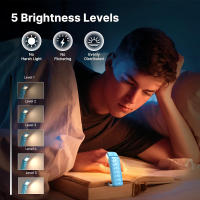 Lámpara De Lectura Recargable Con Timer Luz Portátil Para Libros En Cama LED Con 3 Temperaturas Y 5 Niveles De Brillo Clip Bookmark - details 1