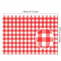 1/3PCS Teléfono De Mesa Desechable Engrosado Con Cuadros Para Fiestas Bodas Picnics Decoración Del Hogar Plástico Rojo/Blanco - details 0