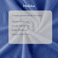 QUALITY TOWELS. Pack TOALLAS color MARINO. Fabricadas en algodón cardado de 420 grs/m2. Packs de diferentes tamaños. Muy suaves y absorbentes. - details 2