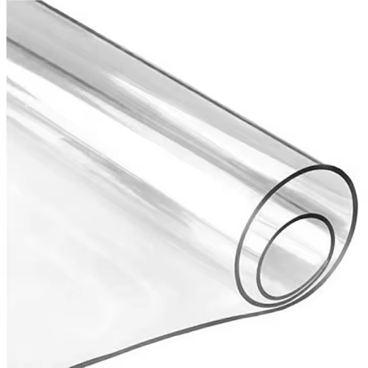 Mantel transparent Fouvin de 1,5mm-Material de PVC-90x160 cm - Lavable - Inodoro - Esquinas de Madera-Protección DE LA Mesa-P - 1