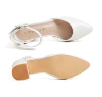 Nuevo dot sexy Tacones Altos sandalias de moda 2025 Zapatos individuales Cabeza puncaguda Tacón Gruesos Zapatos de Mujer Negro - details 5