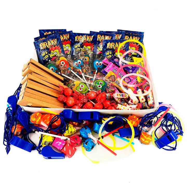 Deliex delicias de Extremadura. Surtido100 Chuches para cumpleaños infantiles, rellenos para piñatas. Bolsas de golosinas sin alérgenos para fiesta de cumpleaños infantil. - 1