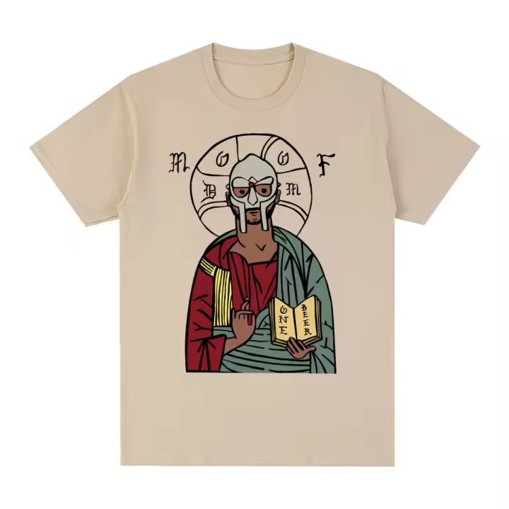 Camiseta Mf Doom Vintage Retro Máscara Hip Hop Fiesta Algodón Hombre Mujer Camiseta Estilo Casual Para Todas Las Estaciones - 1